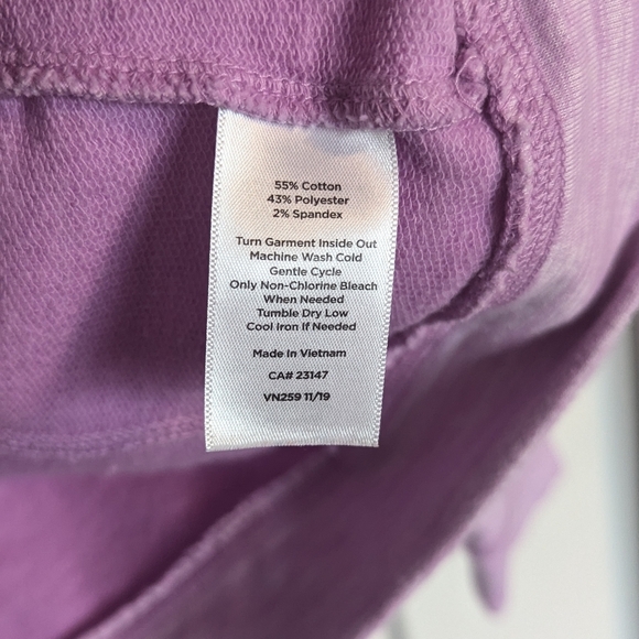 T by Talbots Light Purple Full Zip Sweatshirt sz SP Small Petite - Picture 5 of 6